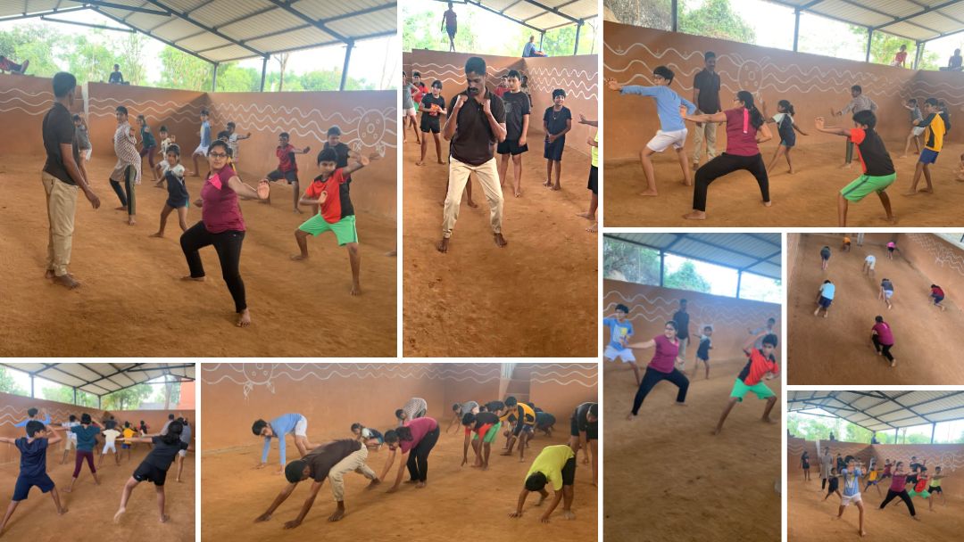 In the kalari pit- The Peepal Grove School